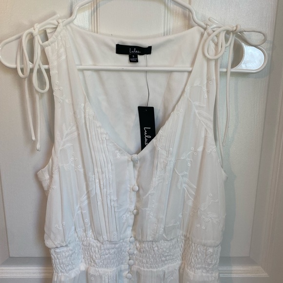 Lulu's Ivory Button-Down Maxi Dress NWT - Picture 8 of 9